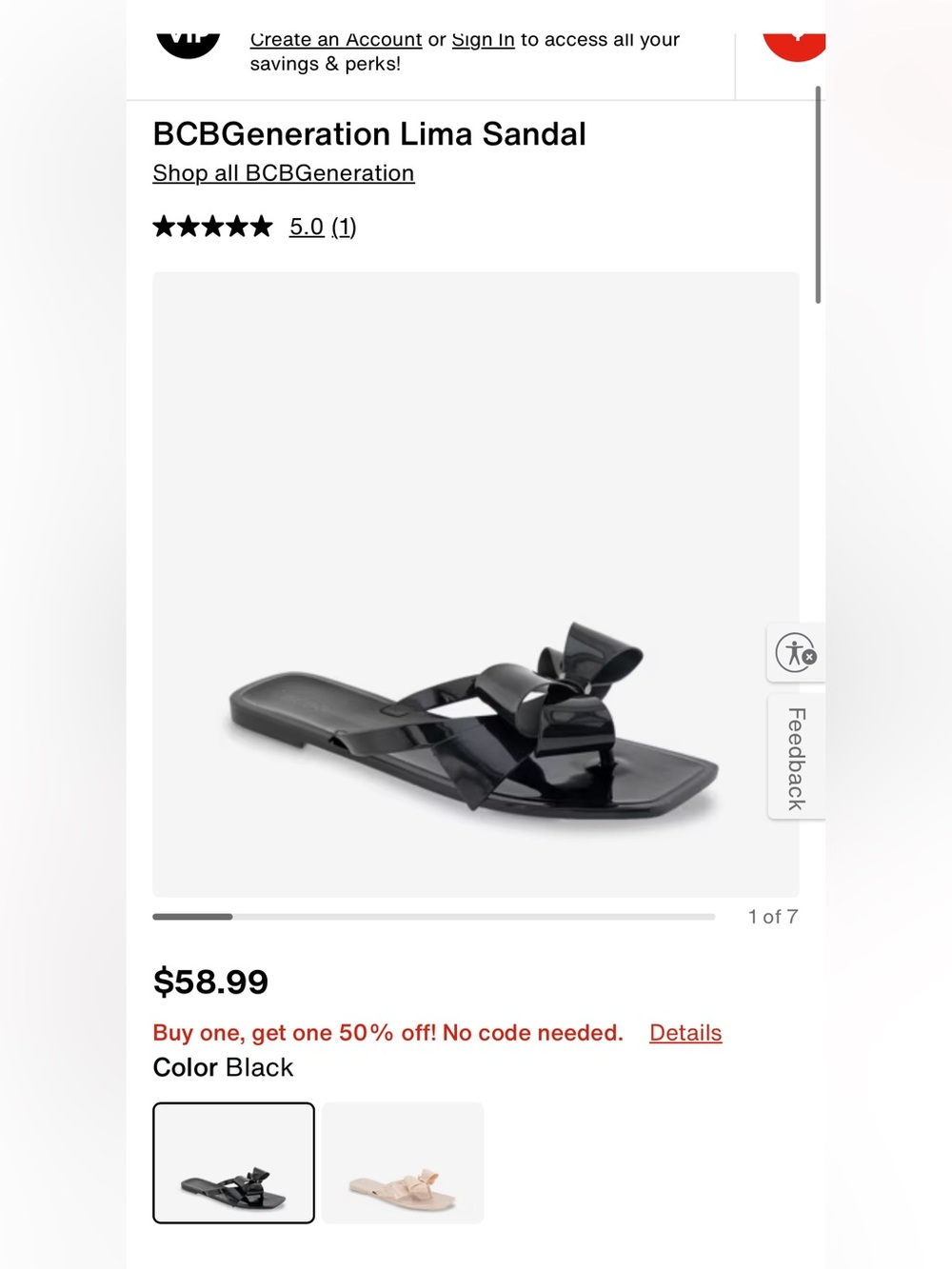 NEW-BCBGeneration Black Glossy Bow Jelly Sandals